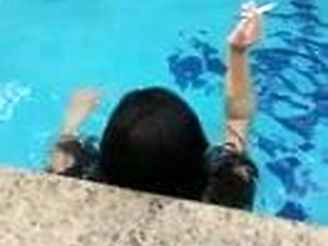 Hot amateur teen at the pool